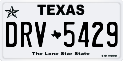 TX license plate DRV5429