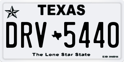 TX license plate DRV5440