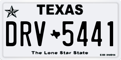 TX license plate DRV5441