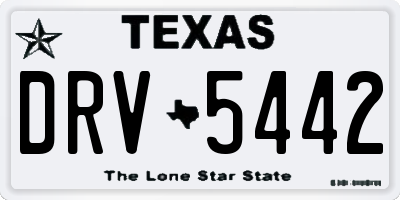 TX license plate DRV5442