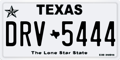 TX license plate DRV5444