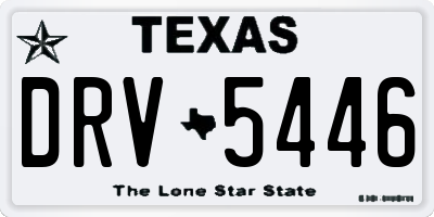 TX license plate DRV5446