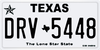 TX license plate DRV5448