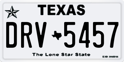 TX license plate DRV5457