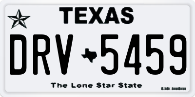 TX license plate DRV5459