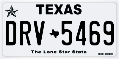 TX license plate DRV5469