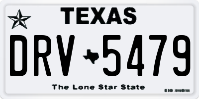 TX license plate DRV5479