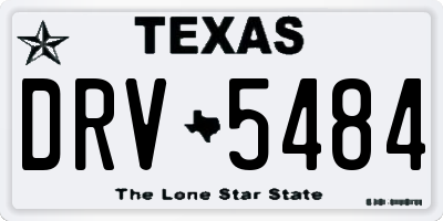 TX license plate DRV5484