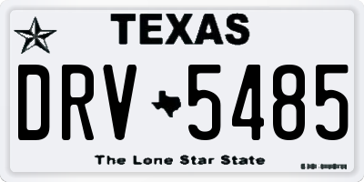 TX license plate DRV5485