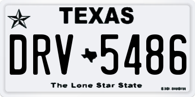 TX license plate DRV5486