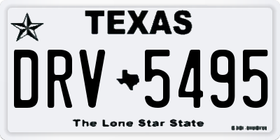 TX license plate DRV5495