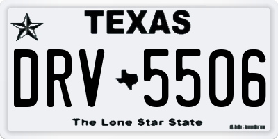 TX license plate DRV5506