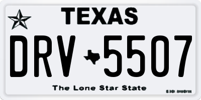 TX license plate DRV5507