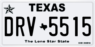 TX license plate DRV5515