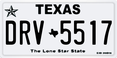 TX license plate DRV5517