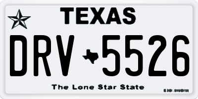 TX license plate DRV5526