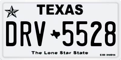 TX license plate DRV5528