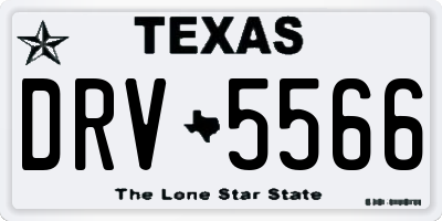 TX license plate DRV5566