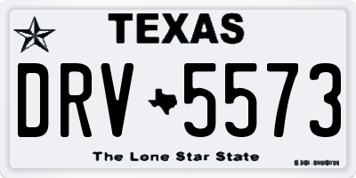 TX license plate DRV5573