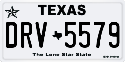 TX license plate DRV5579