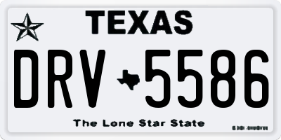 TX license plate DRV5586