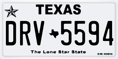 TX license plate DRV5594