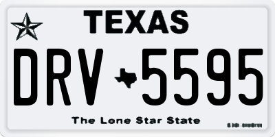 TX license plate DRV5595