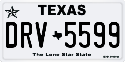 TX license plate DRV5599