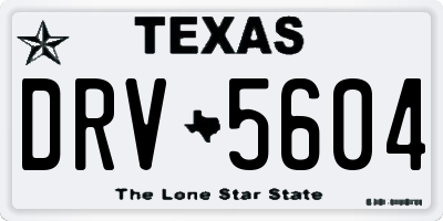 TX license plate DRV5604