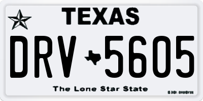 TX license plate DRV5605