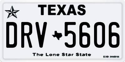 TX license plate DRV5606