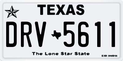 TX license plate DRV5611