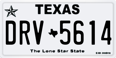 TX license plate DRV5614