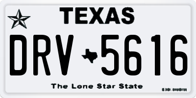 TX license plate DRV5616