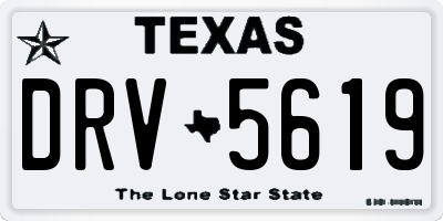 TX license plate DRV5619