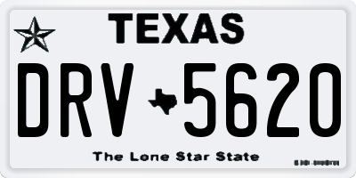 TX license plate DRV5620