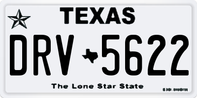 TX license plate DRV5622