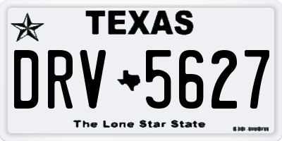 TX license plate DRV5627