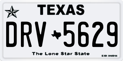 TX license plate DRV5629