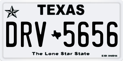 TX license plate DRV5656