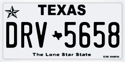 TX license plate DRV5658