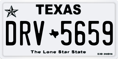 TX license plate DRV5659