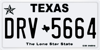 TX license plate DRV5664