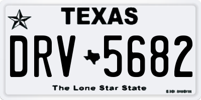 TX license plate DRV5682