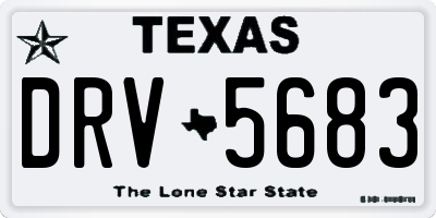 TX license plate DRV5683