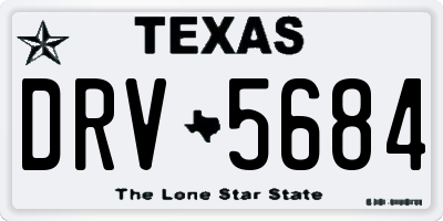 TX license plate DRV5684