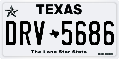 TX license plate DRV5686