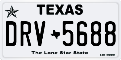 TX license plate DRV5688