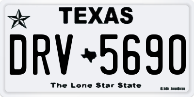 TX license plate DRV5690