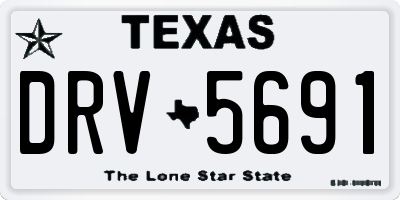 TX license plate DRV5691